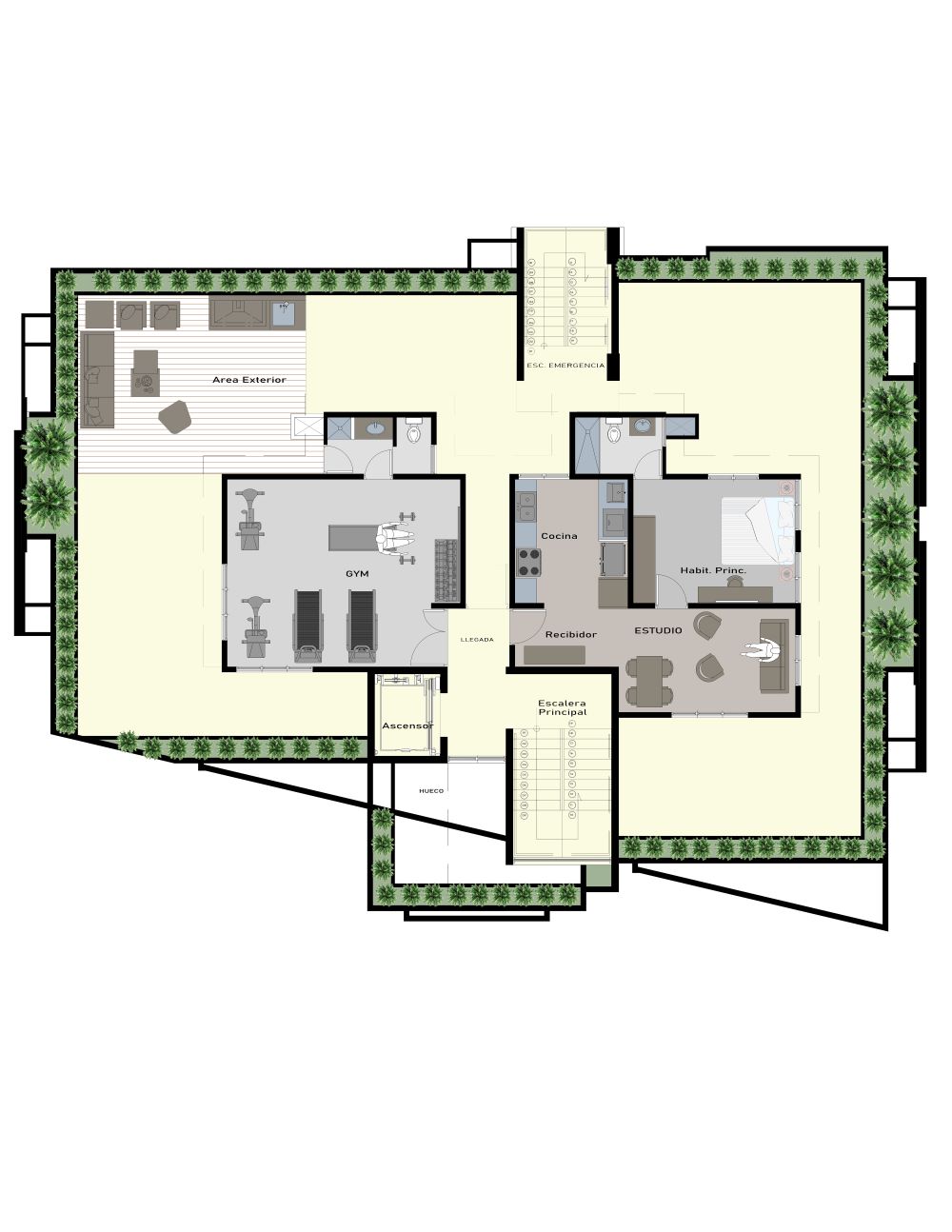 Planta Amueblada N7