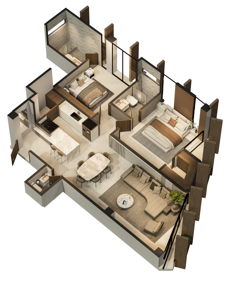 Altus - Planta Renderizada - Apto C